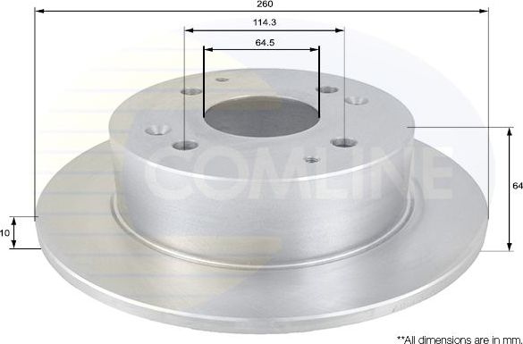 Тормозной диск Comline задний для Honda Accord VI 1998-2003. Артикул ADC0536