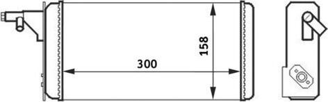 Радиатор отопителя (печки) Mahle Behr. Артикул AH 40 000S