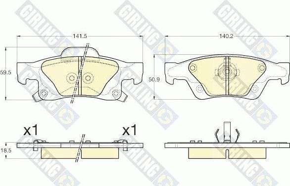 Тормозные колодки Girling. Артикул 6144482