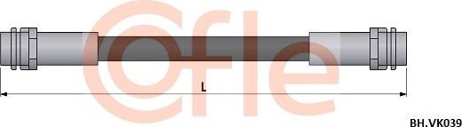 Тормозной шланг Cofle задний для Audi S3 I (8L) 1999-2003. Артикул 92.BH.VK039