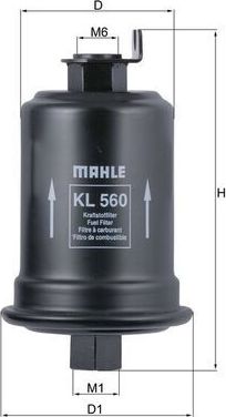 Топливный фильтр Mahle. Артикул KL 560