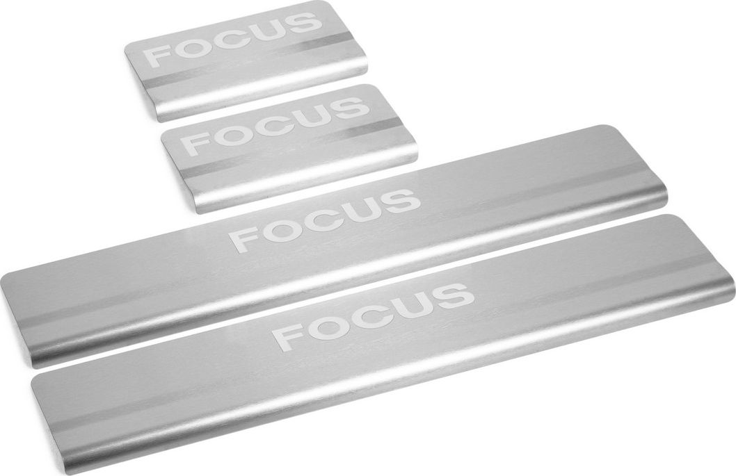 Накладки AutoMax на пороги для Ford Focus II поколение 2005-2008. Артикул AMFOFOC01