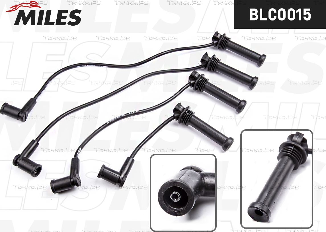 Высоковольтные провода (провода зажигания) (комплект) Miles (Силикон).  Артикул BLC0015 - купить в Москве, фото, отзывы, доставка по всей России.  Магазин Тачка.Ру