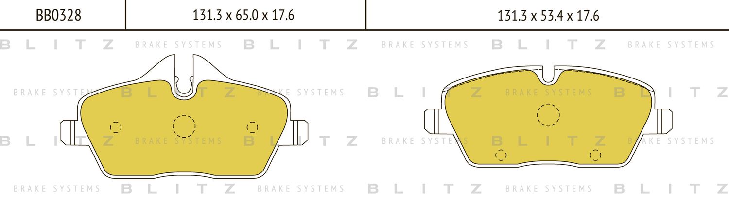 Колодки тормозные BMW 1 (E81/E87) 04- перед. (Blitz). Артикул BB0328