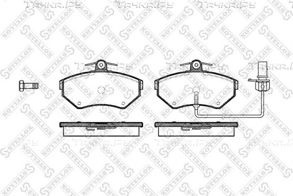 Тормозные колодки Stellox передние для Audi A4 I (B5) 1994-2001. Артикул 642 012B-SX