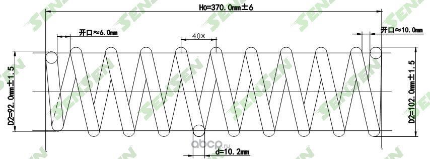 SCP10144 Пружина подвески передней GM MATIZSPARK 98 (Sensen). Артикул SCP10144