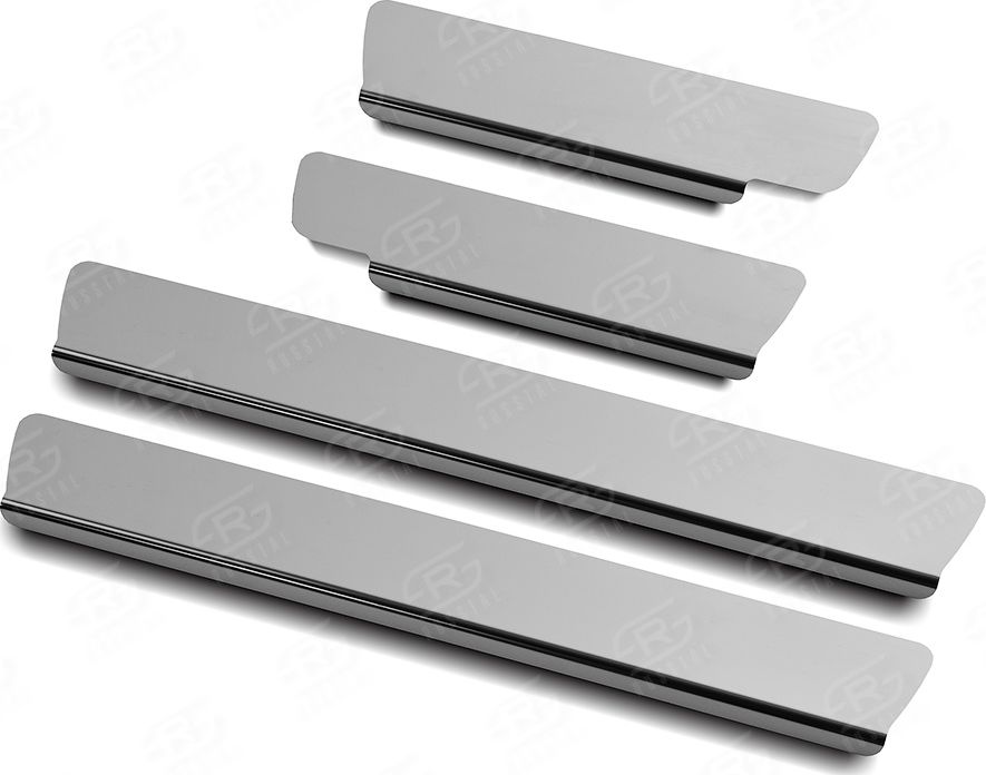 Накладки RusStal на пороги (лист нерж. зеркальный) для Kia Sportage IV 2016-2026. Артикул KISP16-01