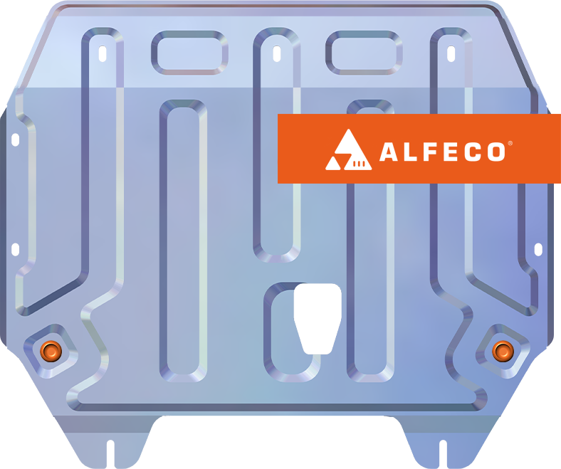 Защита алюминиевая Alfeco для картера и КПП Kia Venga 2010-2018. Артикул ALF.11.25 AL4