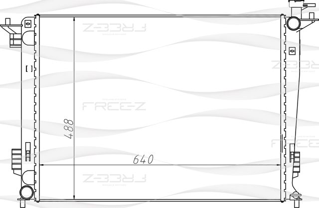 Радиатор HYUNDAI/KIA IX35/SPORTAGE 10- 2.0 охлаждения (Free-Z). Артикул KK0236