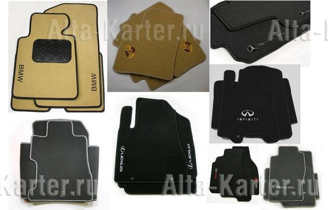 Коврики текстильные Норпласт для салона Infiniti QX56 II 2010-2014. 3 ряда. ГРАФИТ. Артикул NPL-VTe-330-751