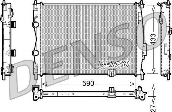 Радиатор охлаждения двигателя Denso (алюминий). Артикул DRM46019
