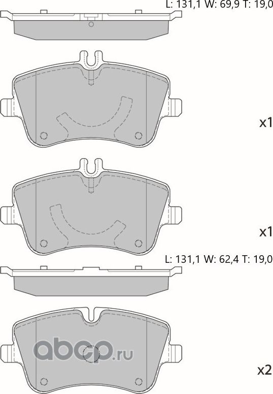 Колодки тормозные дисковые противоскрипная пластина в компл (Avantech). Артикул AV100