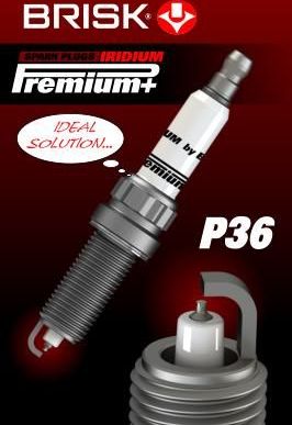Свеча зажигания Brisk P36 Iridium Premium+. Артикул 1962