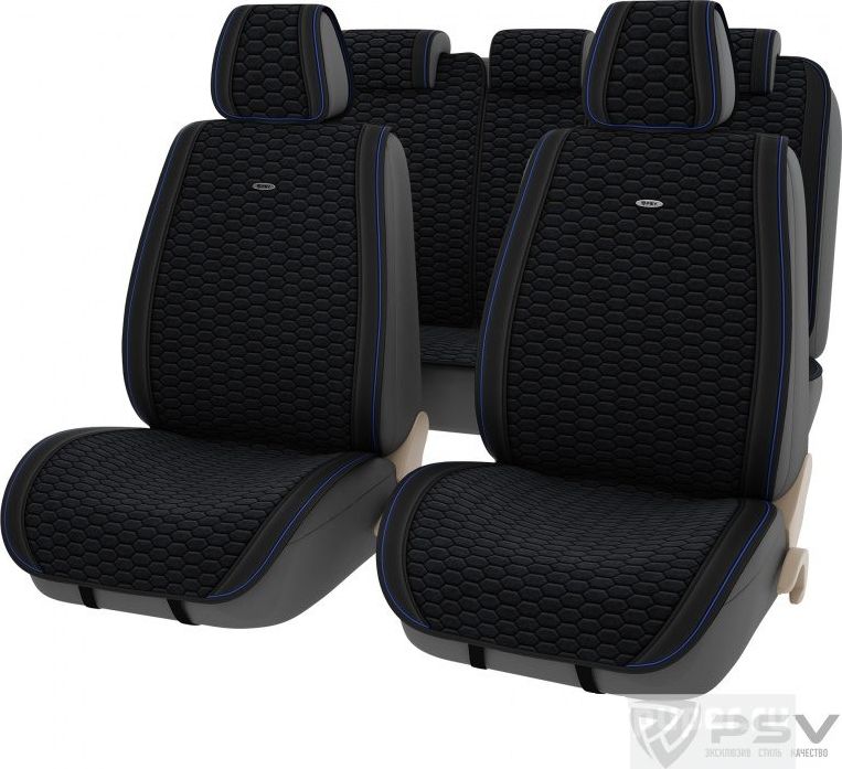 Накидки PSV Hornet (Черный/ Кант синий), компл.. Артикул 132562