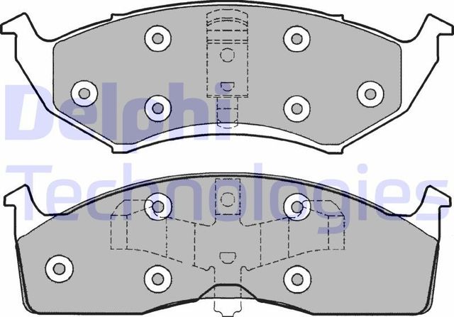 Тормозные колодки Delphi (Low-Metallic). Артикул LP1166