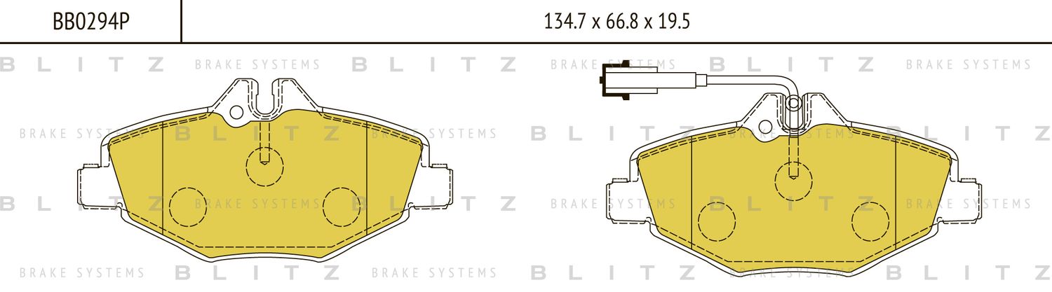 Колодки тормозные MB W211 02- перед. (Blitz). Артикул BB0294P