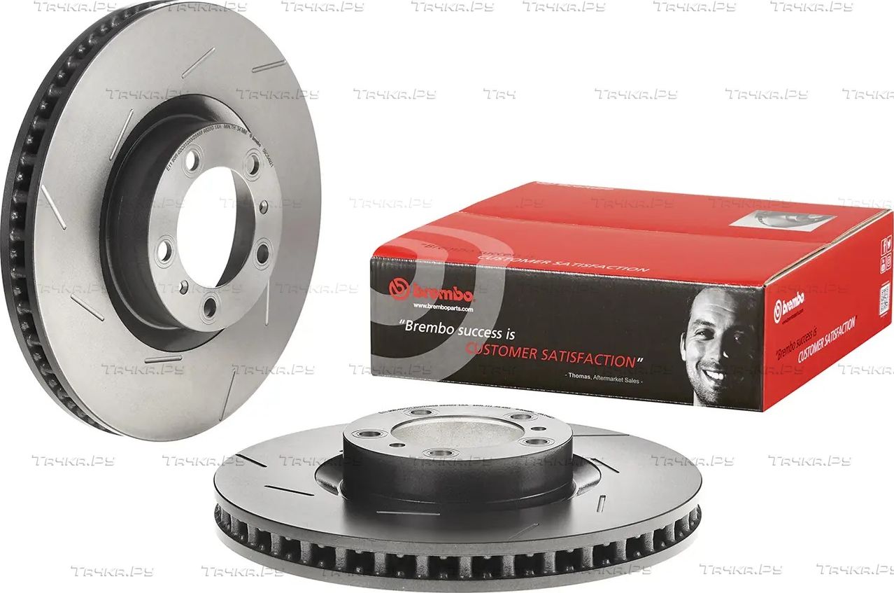 Тормозной диск Brembo PRIME LINE - UV Coated передний левый для Porsche Panamera I 2009-2016. Артикул 09.C549.21