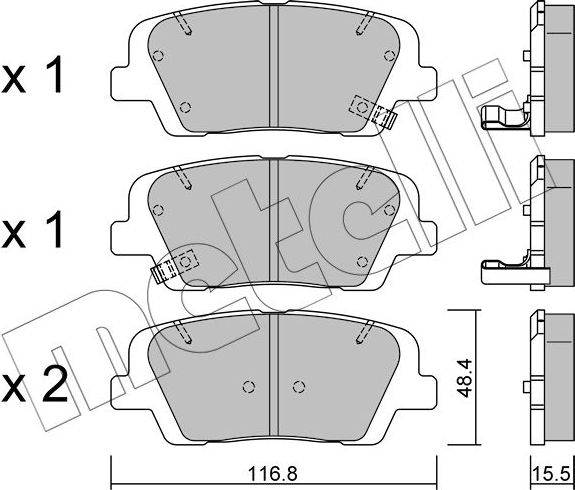 Тормозные колодки Metelli. Артикул 22-0901-0