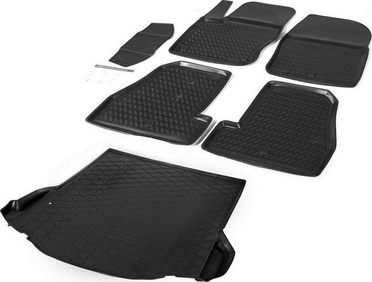 Комплект ковриков Rival для салона и багажника Ford Focus III седан 2011-2015. Артикул K11801003-4