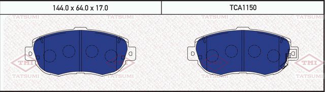 Колодки тормозные LEXUS GS300/IS300 99- передн. (Tatsumi). Артикул TCA1150