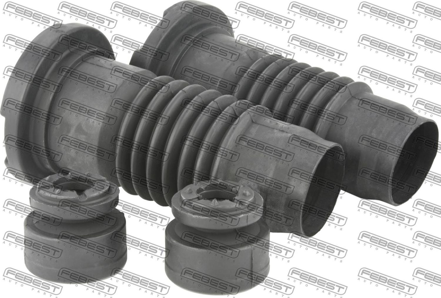 Комплект отбойников и пыльников амортизаторов (стоек) Febest. Артикул MZSHB-GHF-KIT