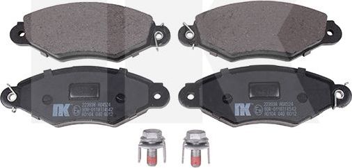 Тормозные колодки NK передние для Renault Kangoo I 1997-2013. Артикул 223938