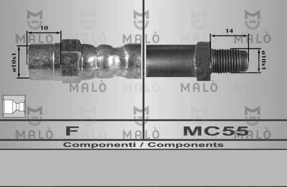 Тормозной шланг Malò. Артикул 8178