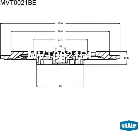 Задняя пластина турбокомпрессора (Krauf). Артикул MVT0021BE