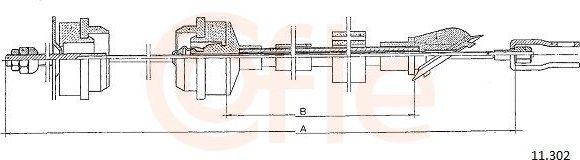 Трос сцепления Cofle. Артикул 11.302