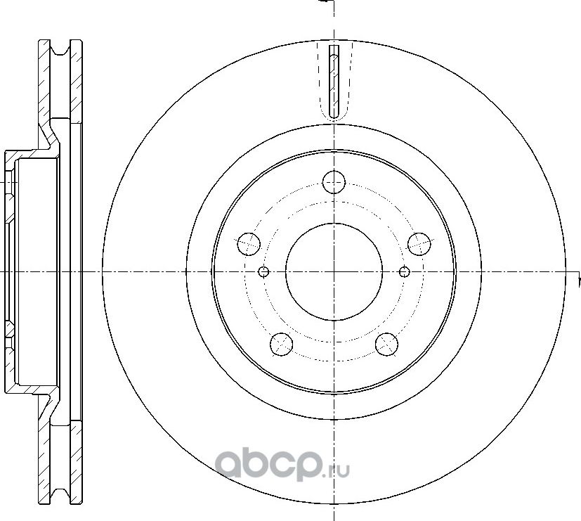 Диск тормозной (G-Brake). Артикул GR20537