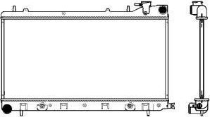 Радиатор охлаждения двигателя Sakura для Subaru Forester I 1997-2002. Артикул 3421-1013