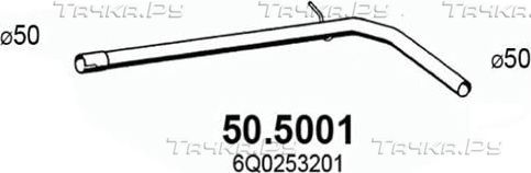 Глушитель Asso для SEAT Cordoba II 2002-2009. Артикул 50.5001