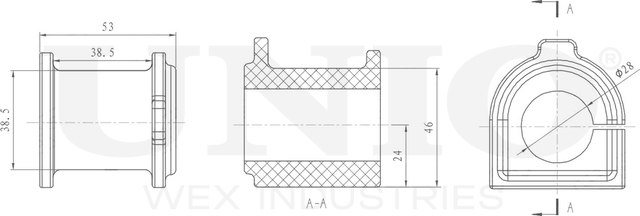 Втулка стабилизатора (Unio). Артикул RMP-10261