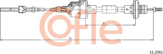Трос сцепления Cofle для Opel Kadett E 1992-1994. Артикул 92.11.2561