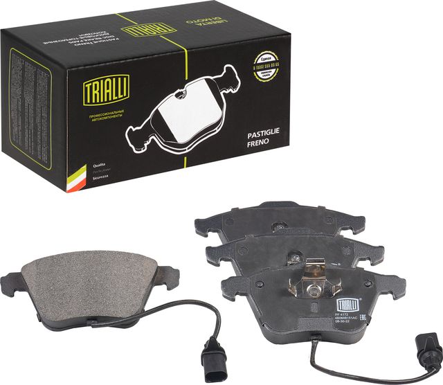Тормозные колодки Trialli (Low-Metallic) передние для Audi A6 II (C5) 1997-2005. Артикул PF 4172