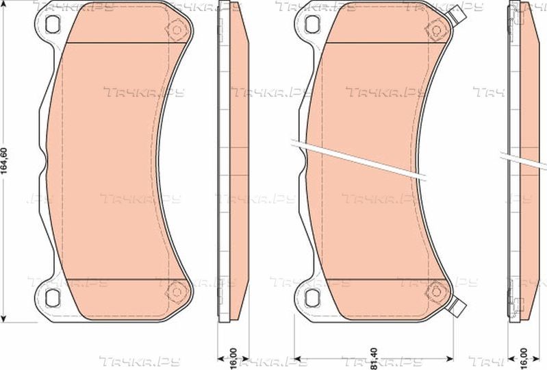Тормозные колодки TRW. Артикул GDB3489