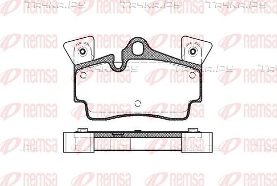 Тормозные колодки Remsa задние для Audi Q7 I (4L) 2006-2015. Артикул 0996.10