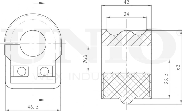 Втулка стабилизатора (Unio). Артикул RMP-10056
