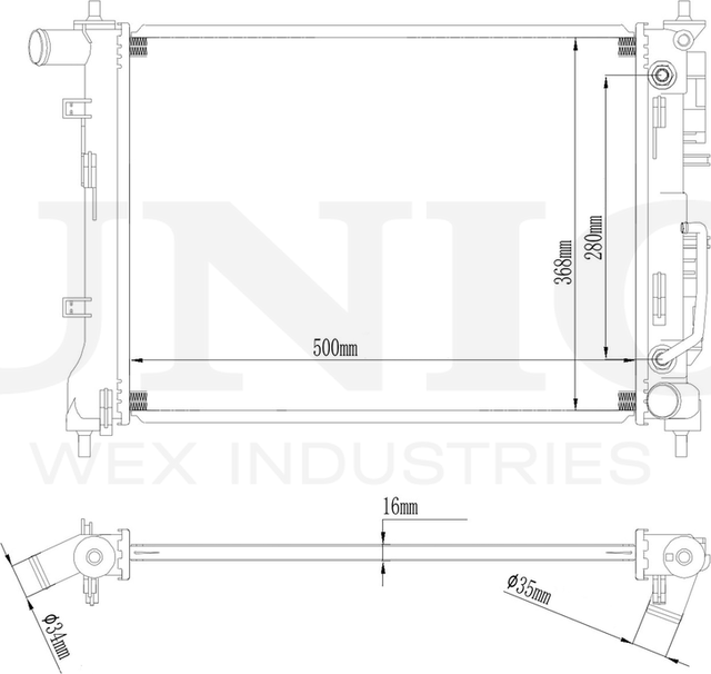 Радиатор двигателя (Unio). Артикул RAD-10055