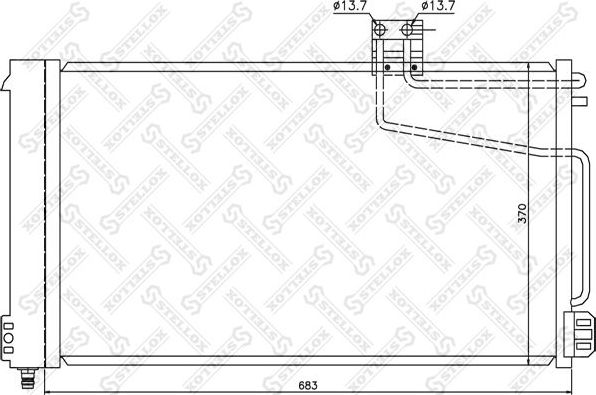 Радиатор кондиционера (конденсатор) Stellox. Артикул 10-45124-SX