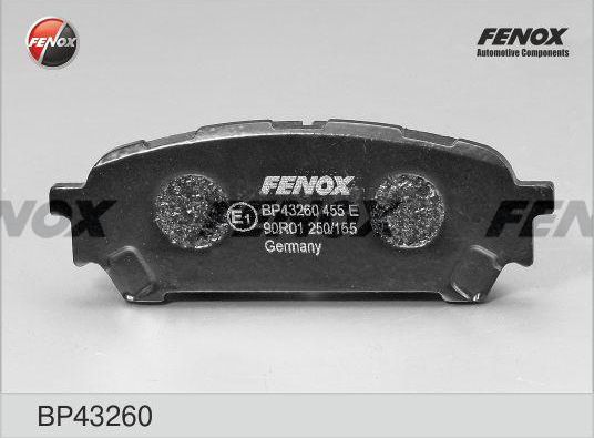 Тормозные колодки Fenox. Артикул BP43260