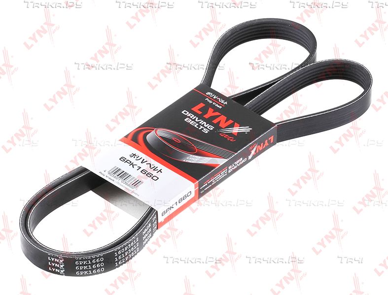 Приводной ремень поликлиновой LYNXauto для SEAT Toledo II 1998-2004. Артикул 6PK1660