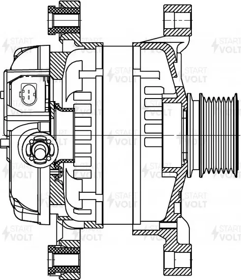 Генератор StartVOLT для Lexus RX IV 2015-2026. Артикул LG 1956