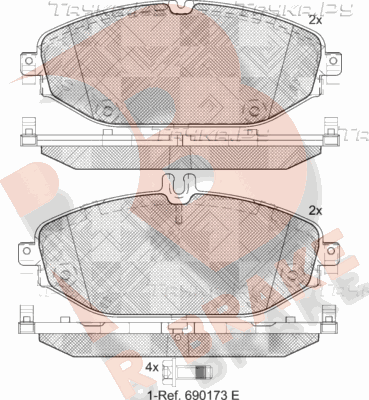 Тормозные колодки R Brake. Артикул RB2213