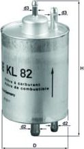 Топливный фильтр Mahle-Knecht для Mercedes-Benz GLK-Класс I (X204) 2009-2015. Артикул KL 82