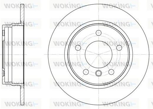 Тормозной диск Woking задний для BMW 3 IV (E46) 1997-2007. Артикул D6284.00