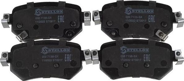 Тормозные колодки Stellox. Артикул 000 713B-SX