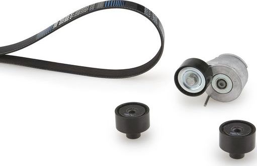 Приводной ремень поликлиновой с роликами (комплект) Gates Micro-V® Kit для Mazda 2 I (DY) 2003-2007. Артикул K016PK1340