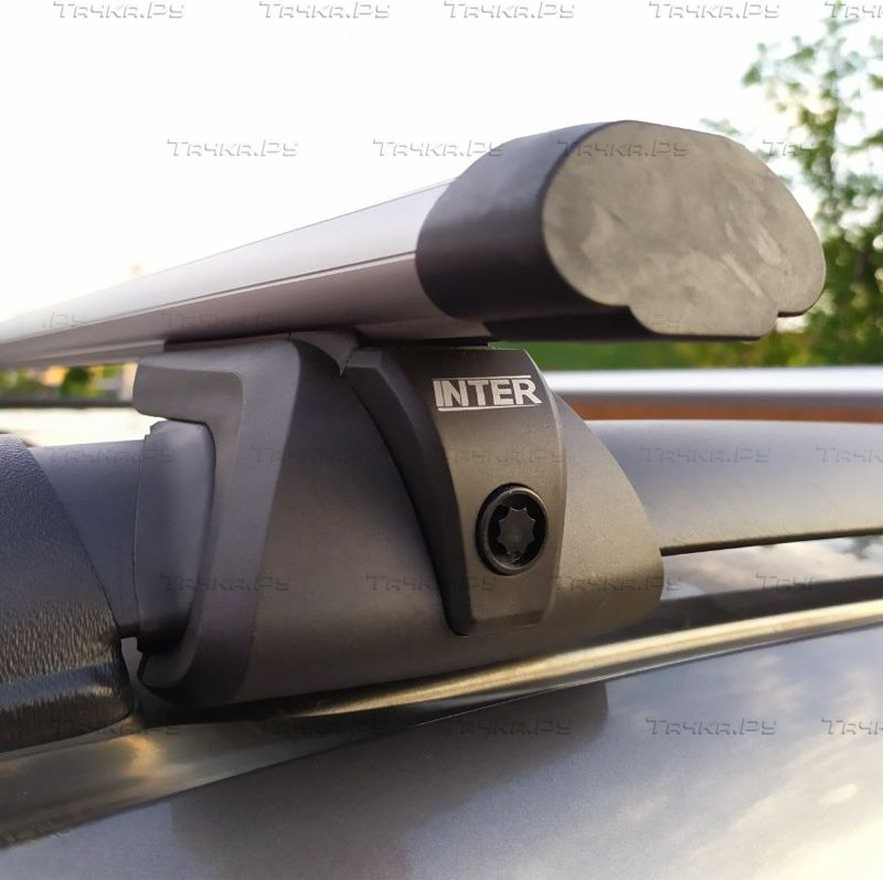 Багажник на рейлинги INTER Titan для Volkswagen Golf VII универсал 2012-2020 (Аэродинамические дуги). Артикул 5521-1005