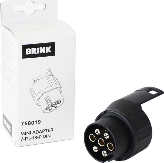 Адаптер розетки фаркопа Brink (Thule) для перехода от 7-контактной розетки фаркопа авто на 13-контактную. Артикул 768019